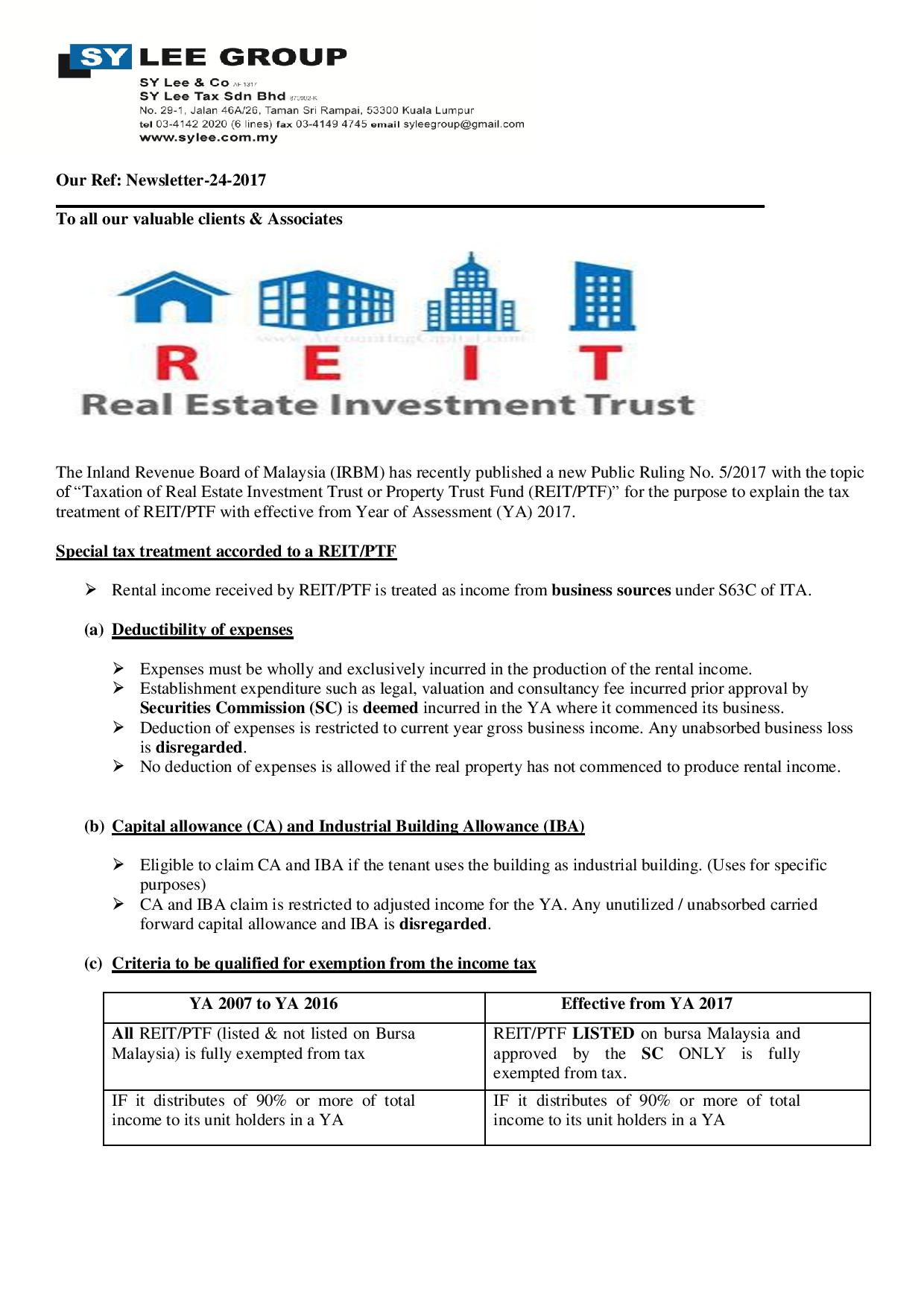 Capital Allowance Malaysia 2017 / Renovation Capital Allowance Malaysia